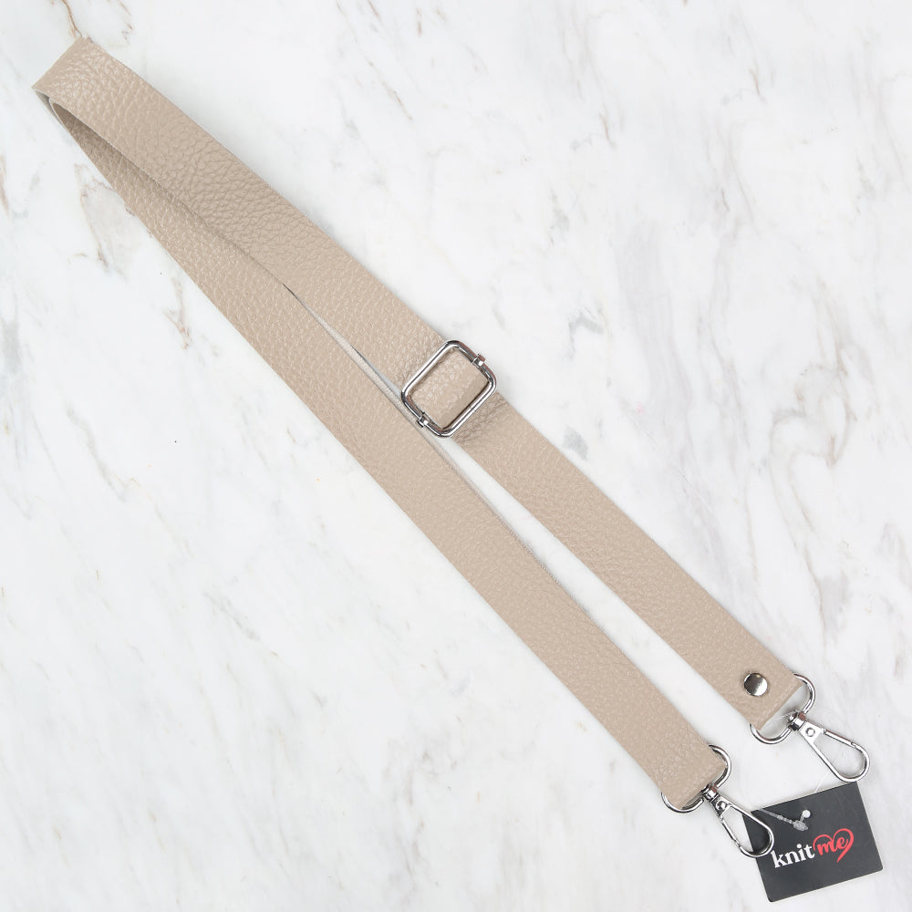 Knitme Sürgü Tokalı Çanta Askısı 130x2,5 cm Bej BA-0003